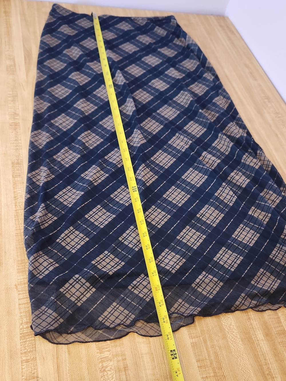 H&M Plaid Mesh Maxi Skirt, size S - Picture 10 of 10